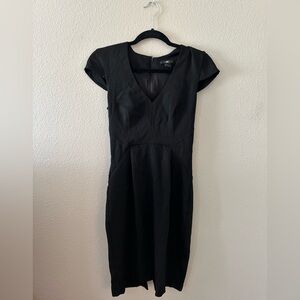 V Neck Tight Black Dress